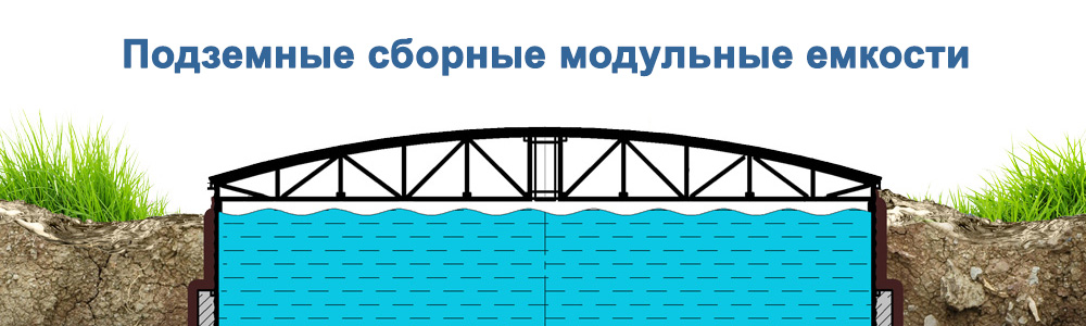 Сборные емкости для хранения воды и КАС